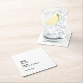 Custom 60th Birthday Funny Museum Label Chic Vierkante Kartonnen Onderzetter (Insitu)