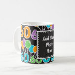 Custom 60th Birthday Photo Mug coloré<br><div class="desc">Créez une Mug personnalisée avec votre propre photo ou photo sur cette toile de fond colorée du 60e anniversaire.</div>