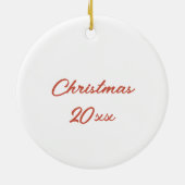 Custom 6 Stocking Names / Year Christmas Ornament (Achterkant)