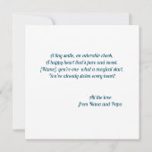 Custom 6th Birthday Elephant Sweet Your Carte phot (Dos)