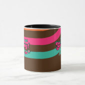 Custom 70's Retro Disco Verjaardag Boogie Groovy Mok (Midden)