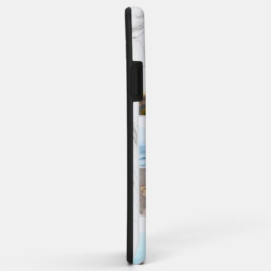 Custom 7 Fotocollage op grijs marmer Case-Mate iPhone Case (Achterkant/rechts)