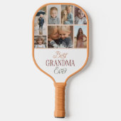 Custom 7 Photo Collage Best Grandma Ever Pickleball Paddle (Achterkant)
