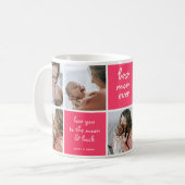 Custom 7 Photo Meilleur Maman Jamais Mug (Devant gauche)