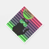 Custom 80's Retro Black Cat Throwback Servet (Hoek)