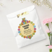 Custom 80th Birthday Retro 60s Music Theme Bedankzakje (Gezegeld)