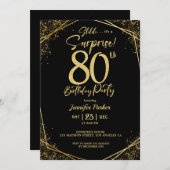 Custom 80th Birtrhday Invitation (Devant / Derrière)