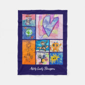 Custom 8 Photo Kids' Art Keepsake Fleece Deken (Voorkant)