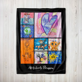 Custom 8 Photo Kids' Art Keepsake Fleece Deken