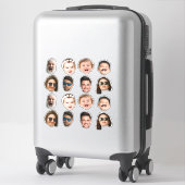 Custom 8 Photos Faces Waterproof Vinyl Stickers (Sur valise)