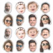 Custom 8 Photos Faces Waterproof Vinyl Stickers (Devant)