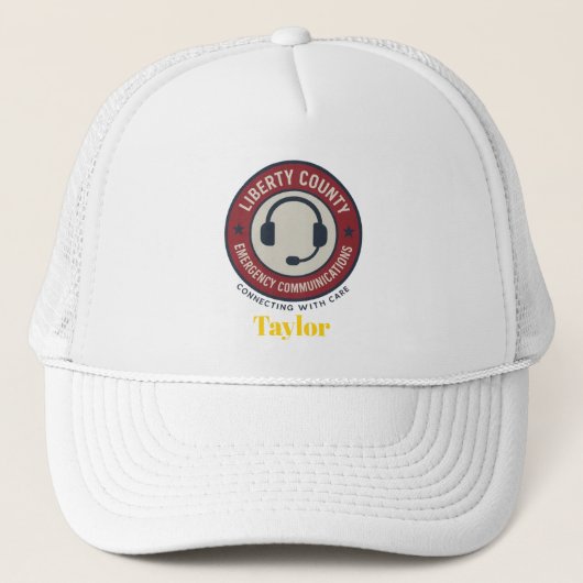 Custom 911 Dispatcher Logo Hat Trucker Pet (Voorkant)