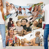 Custom 9 Photo Collage Fleece Deken