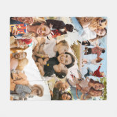 Custom 9 Photo Collage Fleece Deken (Voorkant (Horizontaal))