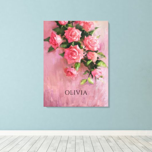 Custom A Dream in tinten van roze Canvas Afdruk (Insitu (Houten vloer))