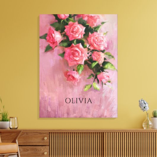 Custom A Dream in tinten van roze Canvas Afdruk (Insitu (Woonkamer))