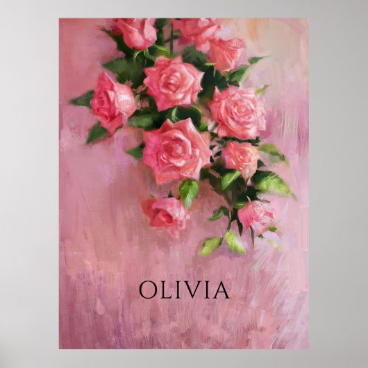 Custom A Dream in tinten van roze Poster (Voorkant)