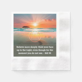 Custom AA Prayer Napkin | Sunrise Beach Symbol Servet