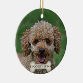 Custom Abrikoos Poodle Dog Foto Keramisch Ornament (Rechts)