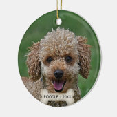 Custom Abrikoos Poodle Dog Foto Keramisch Ornament (Links)