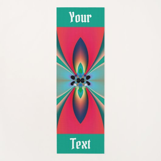 Custom Abstract Art Funky Flower Yogamat (Voorkant)