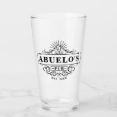 Custom Abuelo's Pub Année Etablie Verre (Devant)