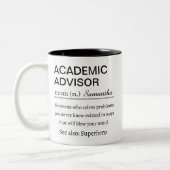 Custom Academic Advisor Definition Tweekleurige Koffiemok (Links)