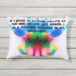 Custom Accent Sobriety Pillow, Recovery A.A. Buitenkussen