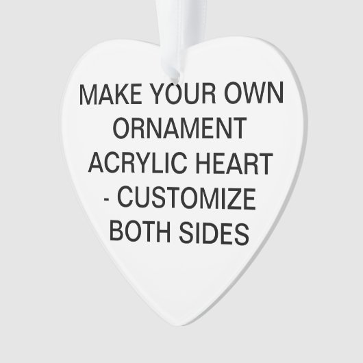 Custom Acrylic HEART Christmas Tree Ornament (devant)