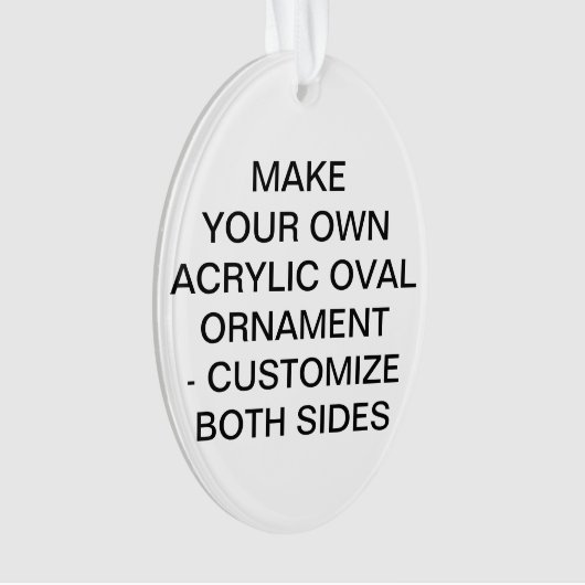 Custom Acrylic OVAL Christmas Tree Ornament (devant)