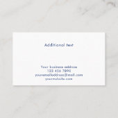 Custom Add Logo Blue Gradient Modern Professional Visitekaartje (Achterkant)