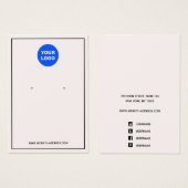 Custom Add Logo Pink Earring Jewelry Display (Devant & derrière)