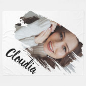 Custom Add Photo And Text Fleece Deken (Voorkant (Horizontaal))