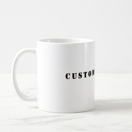 Custom Add Text Coffee Mug (Gauche)