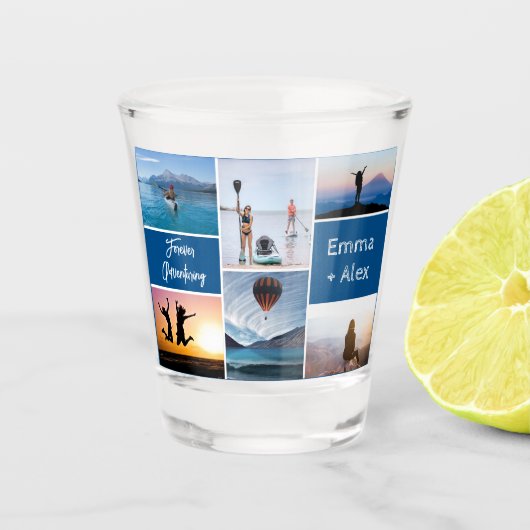 Custom Adventure Photo Collage Shot Glass Shot Glas (Voorkant)