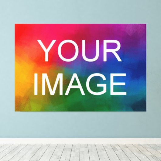 Custom Afbeelding Photo Afbeelding Logo HQ Budget  Canvas Afdruk (Insitu (Houten vloer))