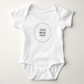 Custom Afbeelding tekst jersey wit one-pieces unis Romper (Voorkant)