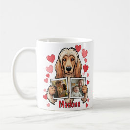Custom Afghan Hound Photo Heart Coffee Mug Koffiemok