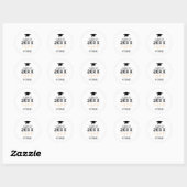 Custom Afstuderen Afstudeerder Party Class of 2025 Ronde Sticker (Vel)