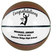 Custom Afstuderen Basketbal - gepersonaliseerd cad (Voorkant)