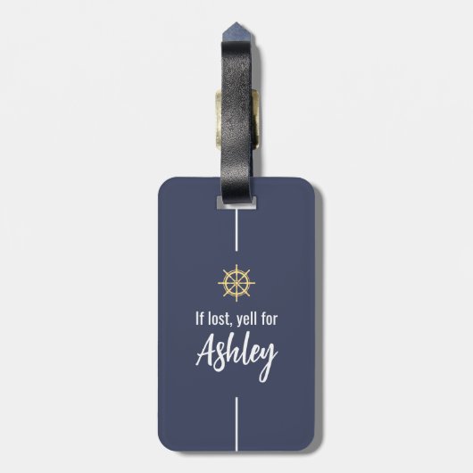 Custom Afstuderen Cruise Squad Afstudeerder Trip G Bagagelabel (Achterkant verticaal)