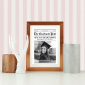 Custom Afstuderen krant Hoesje Party Invitation Kaart