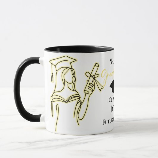 Custom Afstuderen Mok - Haar perfecte cadeau (Links)