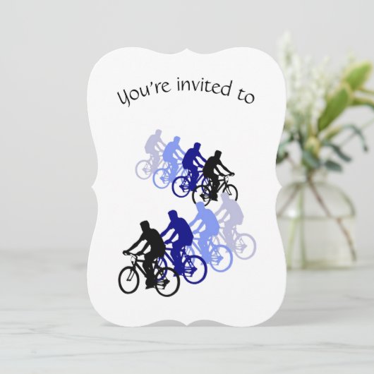 Custom Age Fietsen Verjaardag Party Sport Art Kaart (Staand voorkant)