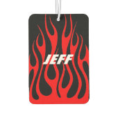 Custom Air Freshener - Fire Flames Name Luchtverfrisser (Achterkant)