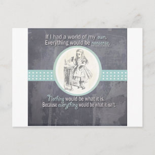 Custom Alice in Wonderland Gifts Briefkaart