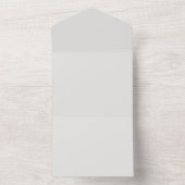 Custom All-in-One Wedding Invite – Platinum White All In One Uitnodiging (Binnen)