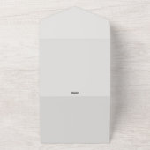 Custom All-in-One Wedding Invite – Platinum White All In One Uitnodiging (Buitenkant)