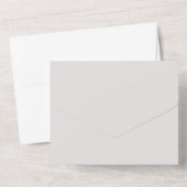 Custom All-in-One Wedding Invite – Platinum White All In One Uitnodiging (Achterkant)