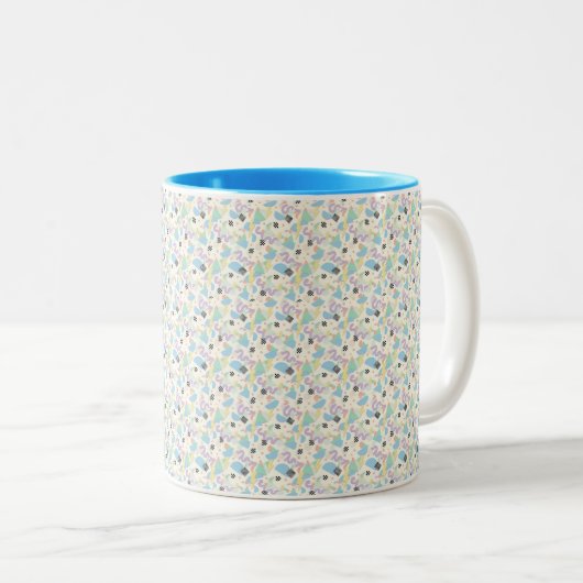 Custom All-Over Print Geometric Pattern Coffee Mug (Devant droit)